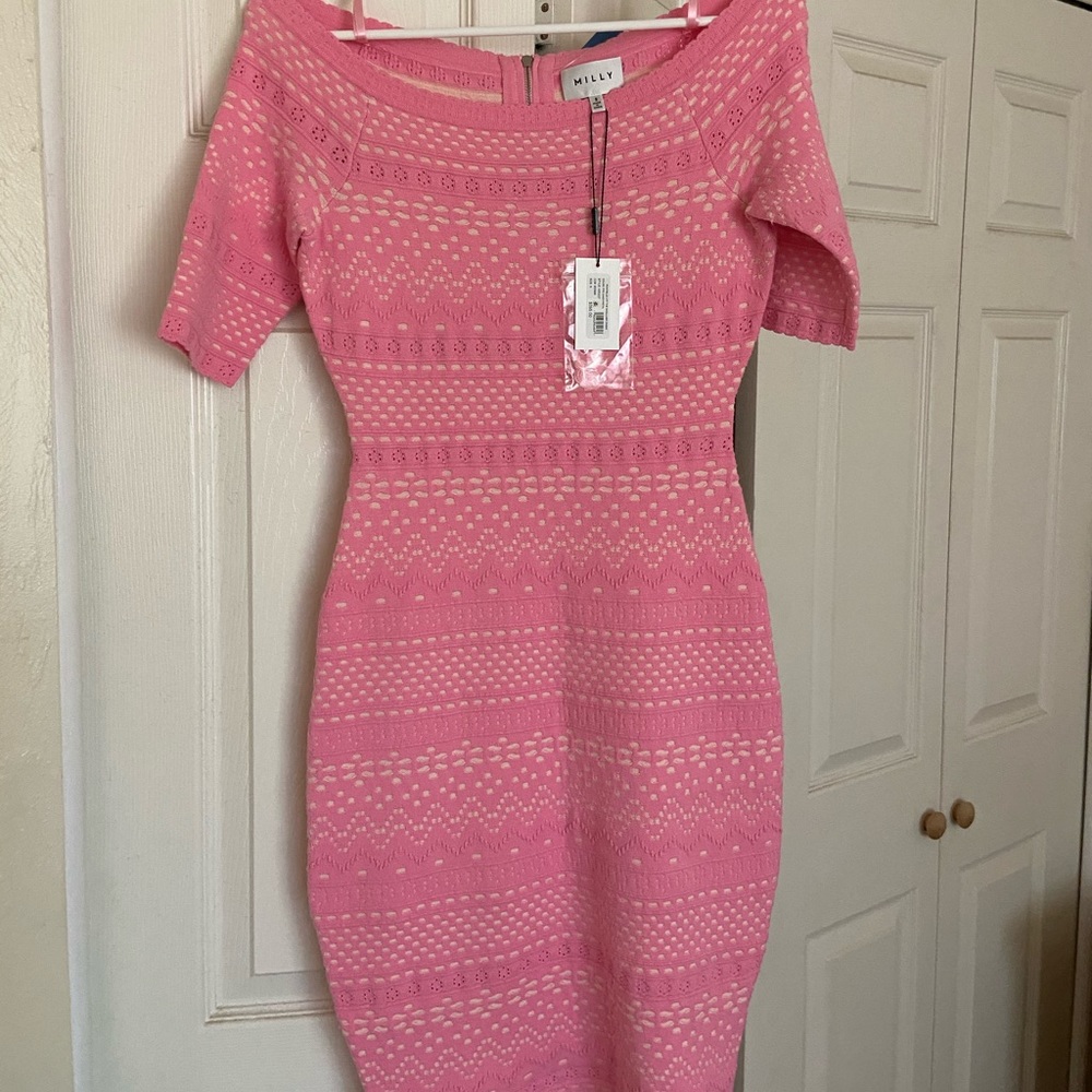 NWT Milly Pointelle Off The Shoulder Dress 🌸🎀